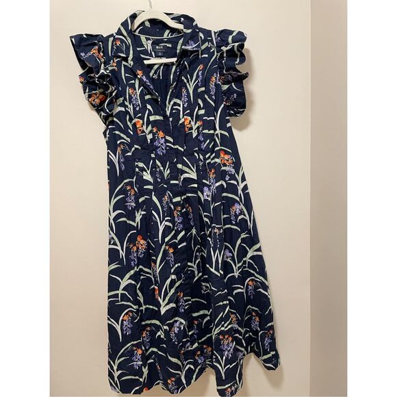 Anthropologie Ruffled Floral Shirt Dress Size 1X - Picture 6 of 10